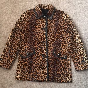 Reversible Leopard Print / Black Jacket